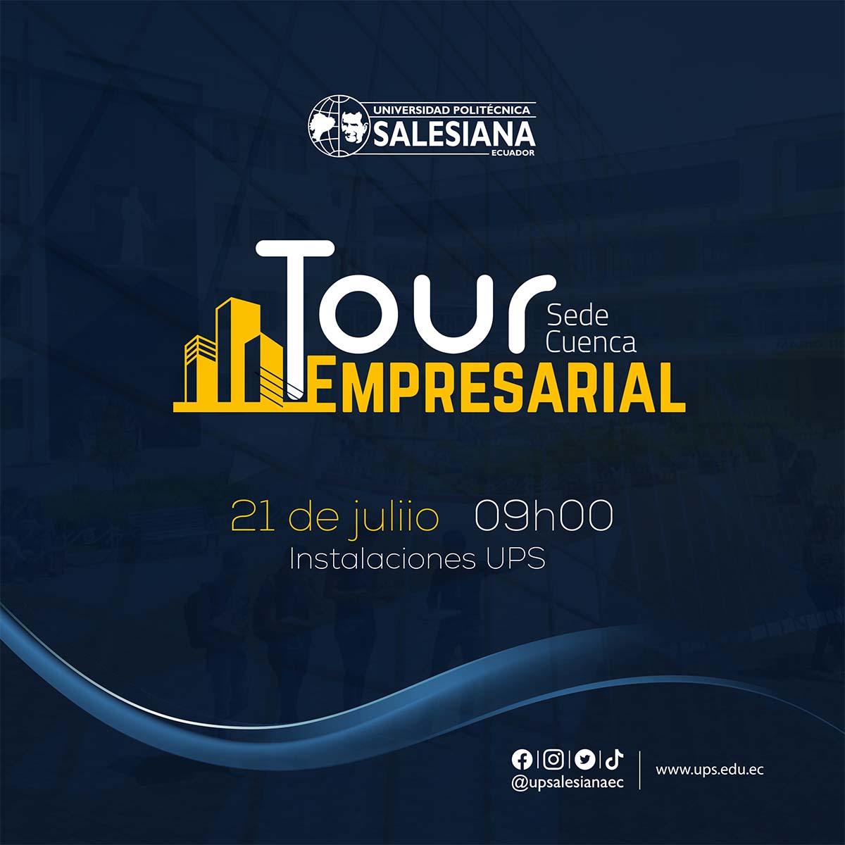 Afiche promocional del Tour Empresarial sede Cuenca 2022